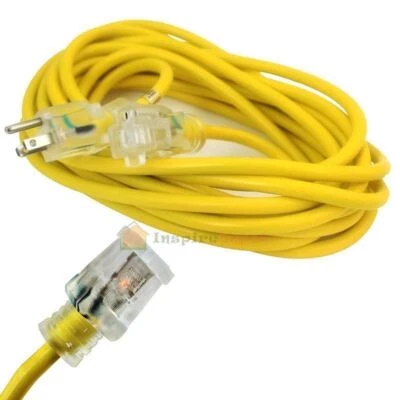 Stark USA 25ft 12/3 Gauge Electric Extension Power Cord for Indoor/Outdoor Cable