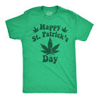 Mens Happy St Patricks Day Weed T Shirt Funny 420 Pot Saint Paddys Day Parade