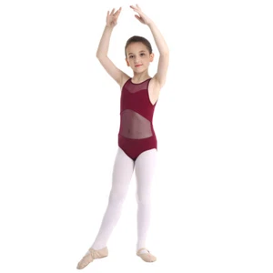 Kids Girls Set Shiny Costume Crop Top Outfit Mesh Hoodie Chain Pants Lace-Up - Picture 1 of 63