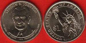 USA 1 dollar 2015 D or P mint "Lyndon B. Johnson" UNC - Picture 1 of 1