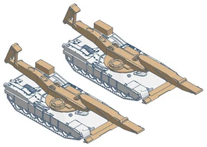 Micro-Trains MTL N-Scale M1 Abrams Tank 2-packs M104 Wolverine Bridge Layer - Picture 1 of 1