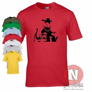 Naughtees Clothing Banksy Hip Hop Rat Estándar Para Camiseta Algodón Manga Corta - Imagen 1 de 8