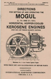 Mogul Kerosene Engine Motor Directions Book Horizontal Hopper Cooled High Low - Picture 1 of 2