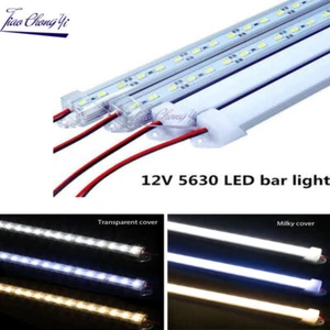 5pcs Rigid LED 50CM 12V 36led SMD 5630 Bar light U Aluminum Shell + PC Cover - Picture 1 of 10