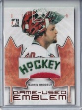  2007-08 ITG O Canada Emblems #GUE78 Martin Brodeur PATCH /20* - SICK PATCH