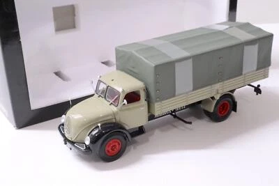 1:43 Minichamps Magirus S 6500 Tela Autocarro Cassone/Telone Grigio/Nero 1955 - Immagine 1 di 3