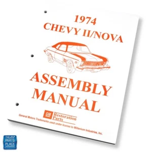 Chevy II Nova 1974 manual de montaje de fábrica GM cada hoja suelta/sin encuadernar - Imagen 1 de 4
