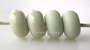 5 MUSKMELON * donut handmade lampwork glass spacer beads TANERES Limited - Picture 1 of 2