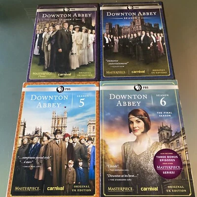 DOWNTON ABBEY DVD лот сезон 1 3 5 и 6 PBS VG ++ 📀 📺 - Изображение 1 из 4
