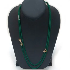 New DAVID YURMAN Ladies Bel Aire Box Chain 41" Toggle Necklace Emerald Green - Picture 1 of 8