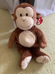 Ty Pluffies Dangles Brown Monkey Stuffed Animal