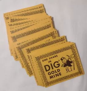 Vintage Dig Game Replacement Gold Shares Parker Brothers - Picture 1 of 1