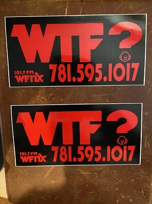 Pegatina de parachoques WFNX 101.7 FM Boston muy rara WTF Alternative Rock The Sandbox Foto 1 de 2