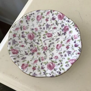 Vintage Made In England Rosina Chintz Plate/Saucer 5.5" ** - Picture 1 of 8