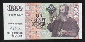 ICELAND 1000 Kornur 2001 UNC * Brynjólfur Sveinsson * - Picture 1 of 2
