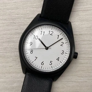 Junk Muji Citizen Solar Watch 36mm Black White Dial Rare Discontinued Not Tested - Picture 1 of 8