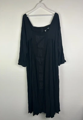 Черное платье Lotus Traders один размер OS черное 100% вискоза большого размера ведьма на Хэллоуин - Изображение 1 из 3