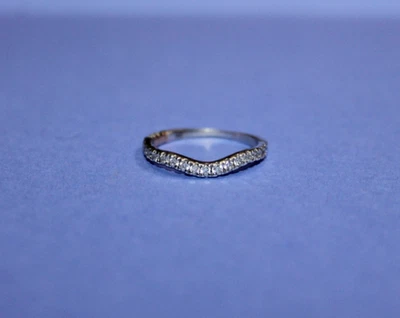 Anillo Pnina Tornai 950 Platino Diamante Ondulado Banda Talla 8.25 [115GCM] Foto 1 de 4