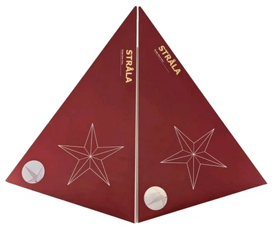 (2) IKEA STRALA 39" Star Lamp Shades – White with Stripes Large Size - Image 1 of 4