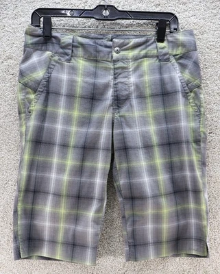 Шорты-бермуды в клетку Columbia GAT размер 8 серые зеленые для походов на открытом воздухе - Изображение 1 из 4