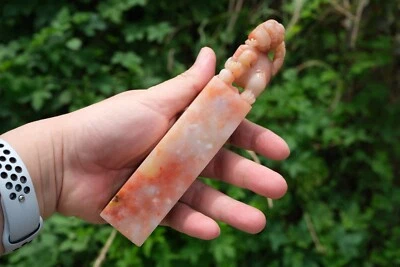 0055 Natural Shoushan Fuyong Stone Seal Stamp for Engraving (Xiezhi Design) - Image 1 of 4