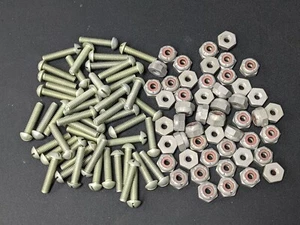 50 Aluminum Nuts & 50 Aluminum Bolts 8-32 DOMED FLAT HEAD LOCK NUT AIRCRAFT bolt - Bild 1 von 5