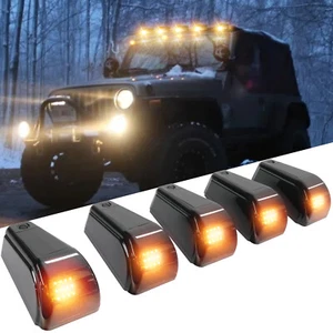 5X Luces LED de cabina ámbar para techo inalámbrico con energía solar para Jeep Wrangler Gladiator - Imagen 1 de 8