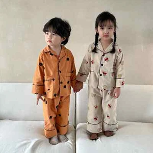 Kids Pajama Sets Children's Clothing Cotton Pajama Set for Boys Girls Two-piece - Picture 1 of 25