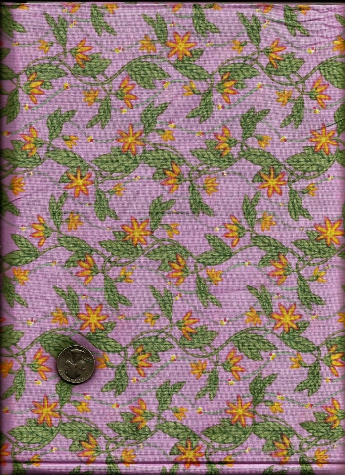 Estampado floral "Meadow Song" sobre malva rosada Susan Ennis - Free Spirit - 1 yarda +20" Foto 1 de 1