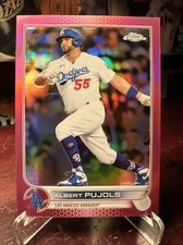 2022 Topps Chrome Baseball ALBERT PUJOLS Dodgers 84 Pink Refractor SP