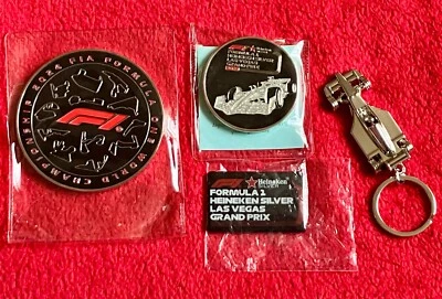 Lote MONEDA FÓRMULA 1 GRAN PREMIO LAS VEGAS 2023 2024 + PIN METAL + LLAVERO F1 Foto 1 de 4