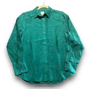 Long Sleeve Button-Down Shirt Blouse Dark Green Women's Size XS NWOT - Picture 1 of 3