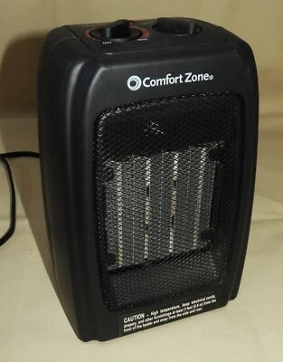 Calentador Cerámico Portátil Comfort Zone Modelo CZ442 1500 Vatios - Negro - ¡Funciona!! Foto 1 de 4