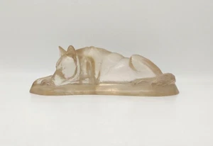 Rare Vintage Arts by Gregorian Acrylic Wolf Canis Lupus Statue Just Restin' - Picture 1 of 13