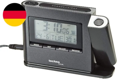 Technoline Projektionswecker WT 519 Mit Funkuhr, Innentemperaturanzeige Und Datu - Bild 1 von 4