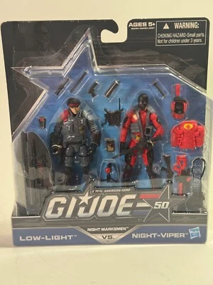 G.I. Joe 50 Aniversario Tiradores Nocturnos Paquete de 2 Luz Baja vs Víbora Nocturna Foto 1 de 4