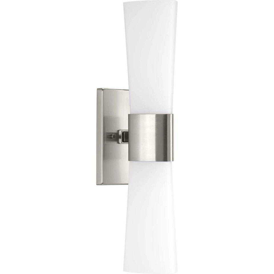 Progress P300062-009 Lighting Zura Brushed Nickel 2-Light Bath & Vanity Light