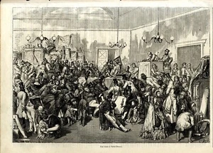Une Page/Gravure de 1874 : Une VENTE à l'HOTEL des VENTES DROUOT - Imagen 1 de 1