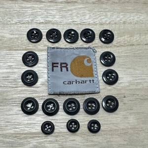 Carhartt 17er Set schwarz 4-Loch Ersatzknöpfe für Langarmhemd - Bild 1 von 7