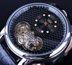 Tourbillon Automatic Mechanical Wrist Watch Luxury Men Skeleton 
