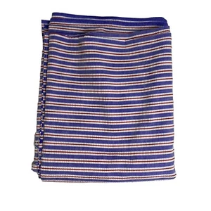 #6998 Striped Blue White Red Fabric 45 X 2 YDS - Picture 1 of 4