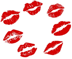 Kiss Marks Vinyl Decal Sticker Car Window Wall Laptop iPhone Lips Tags Love Art - Picture 1 of 10