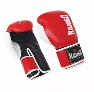 GUANTES DE BOXEO DE CUERO KANGO MMA ENTRENAMIENTO SPARRING MUAY THAI KICKBOXING BOLSA PESADA - Imagen 1 de 2