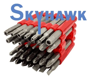 28Pc 3" Security Tamper Star Torx Hex Pozi Triwing Slot Spanner Power Bit CSDB28 - Picture 1 of 2