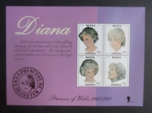 Liberia Princess Diana 1997 como nueva 4x50c montado como nuevo - Imagen 1 de 1