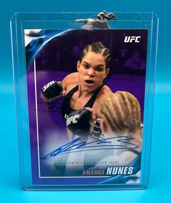 2019 UFC Topps Knockout Purple Auto Autograph Amanda Nunes /25 SSP SP - Image 1 of 2