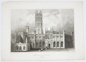 Rogers, J After Bartlett, W H 1830 Hadlow Castle, Kent Antique Print - Bild 1 von 3