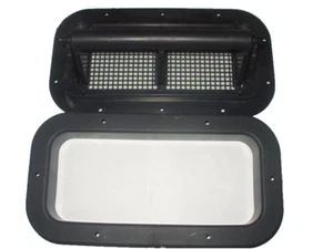 Two Way Vent with Black Plastic Trim Grommet Trailer Camper RV Horse Trailer - Zdjęcie 1 z 5