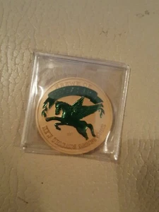 krewe pegasus 1980 Dual Color High Relief Aluminum Doubloon nola flying horse - Picture 1 of 2