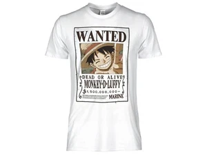 T-Shirt One Piece. Modello Wanted Monkey D. Luffy. Maglia Bambino in Cotone. - Foto 1 di 2